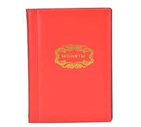 Álbum de Monedas, Libro de Colección de Monedas 120 Bolsillos con Tamaño Pequeño para Coleccionar (Rojo)