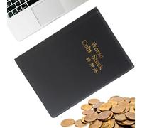 Álbum de monedas | Organizador de almacenamiento de 120 bolsillos | Libro de colección de monedas | Accesorio educativo y coleccionable para clase de historia, proyectos escolares, exposiciones de