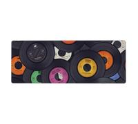 Álbum de música de Discos de Vinilo,Alfombrilla de ratón Grande para Escritorio, Teclado de Ordenador, Base de Goma Antideslizante, 30 x 80 cm
