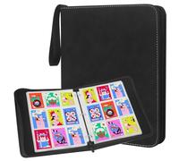 Álbum de para Cartas, 900 carpetas de tarjetas de comercio de 50 páginas, carpetas de tarjetas de colección, cumpleaños de coleccionistas de tarjetas de regalo y niños (negro)