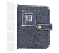 Álbum de pegatinas, 50 hojas reutilizables, denim vintage, organizador de pegatinas para niños, archivador para manualidades | Para cumpleaños Navidad colección para diario niños niñas niños escuela