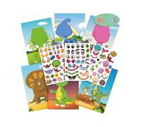 Álbum De pegatinasDe Actividades: Libro De Estrategias De Vinilo Para Bricolaje, Escenas De pegatinasDe Dibujos Animados, Libro De Manualidades Preescolar, Kit De Etiquetas Temáticas | Vinilo Reutil