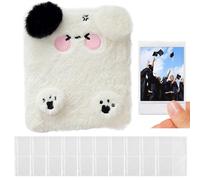 Álbum de peluche para fotocard | Protector portátil con 4 bolsillos flexibles | Portafotos para fans de Corea | Para niños, adultos, niñas, familia amigos