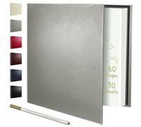 Álbum de recortes de 60 páginas autoadhesivo para fotos de 6 x 4, 7 x 5, 10 x 8 pulgadas, cubierta de piel, libro de fotos de bricolaje, páginas adhesivas gruesas, libro de recuerdos para álbumes de