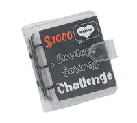 Álbum de recortes de monedas, 25 compartimentos, soporte para monedas, 3 anillas, fundas de PVC, planificador de presupuestos, carpeta de presupuesto con sobre