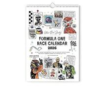 Álbum de recortes F1 Race Calendar 2026, el calendario de pared definitivo para los aficionados a las carreras, calendario de pared F1 2026, regalos de automovilismo para él (1pcs)