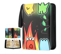 Álbum de recortes para cartas Pokémon, 60 páginas, 480 tarjetas, capacidad de tarjetas, álbum de poliuretano, portátil, resistente al agua, cuaderno de colección