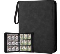 Álbum de recortes para Pokémon tarjetas 50 páginas 900 bolsillos portátil resistente al agua con superficie de poliuretano cremallera asa de transporte soporte para tarjetas carpeta y