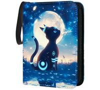 Álbum de recortes para tarjetas, álbum de entrenador, álbum de tarjetas, resistente al agua, colección de álbumes, 400 bolsillos, cuadernos para tarjetas coleccionables, Blanco azul