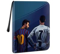 Álbum de recortes para tarjetas de fútbol, soporte y carpeta libro compatible, 400 tarjetas de capacidad, Azul Klein