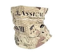 Álbum De Recortes Retro De Notas Y Anotaciones De Música Clásica Polainas De Cuello Lavable Bufanda Facial Protección UV Pasamontañas para Mujer Correr Caza 25X50Cm