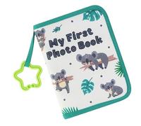 Álbum de recuerdos infantiles de tela, libro de fotos de bebé para recuerdos del primer año, álbum de fotos con espejo para niños y niñas