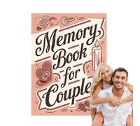 Álbum de recuerdos para parejas, libro de aventuras de 58 páginas para parejas | Cuaderno significativo con tapa como regalo de boda y San Valentín