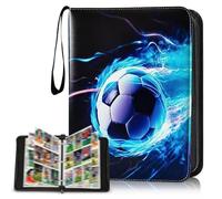 Álbum de tarjetas coleccionables, 50 páginas, 900 tarjetas de fútbol, carpeta de colecciones, tarjetas de fútbol, álbum de recortes, tarjetas coleccionables, compatible con todo tipo de tarjetas (E)