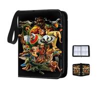 Álbum de tarjetas coleccionables Brainrot Italian, álbum de recortes con asa, para 400 tarjetas de color rojo cerebro, resistente al agua, de piel sintética, álbum de recortes para niños, adolescentes