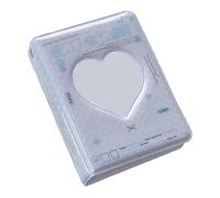 Álbum de tarjetas de fotos pequeño de 7,6 cm con diseño de corazón, fundas con 40 bolsillos para capturar momentos diarios, álbum hueco en forma de corazón