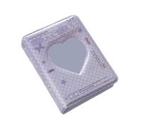 Álbum de tarjetas de fotos pequeño de 7,6 cm con diseño de corazón hueco con 40 bolsillos para capturar momentos diarios