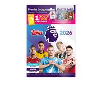 Topps Paquete de inicio Premier League 2025/26 – 10 tarjetas, carpeta, lista y tarjeta león dorado