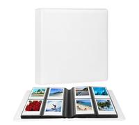 Álbum fotográfico grande con 192 bolsillos para fotos de Polaroid cuadradas de tipo i-Type (88x107 mm) y para fotos del film Instax Wide (108x86 mm) (Blanco)
