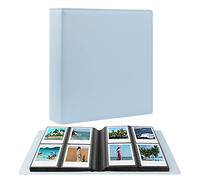Álbum fotográfico grande con 192 bolsillos para fotos de Polaroid cuadradas de tipo i-Type (88x107 mm) y para fotos del film Instax Wide (108x86 mm) (Azul)