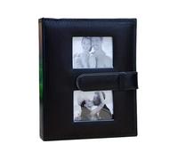 Album fotos 1 elegante álbum de fotos cuero con diseño inserción: perfecto for conservar tus recuerdos(Black-200z)