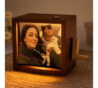 Album Fotos Personalizado Regalo Dia de la Madre Regalos Personalizados para Mama Mujer Album de Fotos con Manivela Luz Led Marco de Libro de Fotos Personalizado Regalo Original Día de la Madre