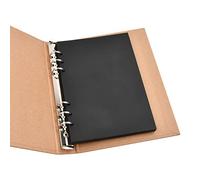 Álbum Fotos Scrapbook 20 Páginas, Libro de Recuerdos DIY, Cuaderno de Bocetos en Blanco A5, Encuadernado Bloc de Notas, Carpeta de Anillas Notebook para Familiar Escolar Viajes Escritura Boda (Negro)