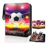 Álbum Fútbol Cartas,Carpeta Fútbol Tarjetas,50 Páginas con Capacidad para 400 Cartas,Álbum Recortes Fútbol,Album Cartas Futbol Álbum,Álbum Tarjetas Fútbol,Album Cromos Futbol