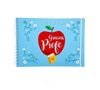 Álbum Gracias Profe Manzana Regalo para Firmas Dedicatorias y Fotos