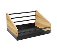 Album Holder - Metal Wooden Rack, Space Saving Organizer Stand | Vinyl Record Display Storage Rack, Multi Purpose File Book Toy Organizer Stand For LP Book File Toy Home Bedroom Living Room Apartment