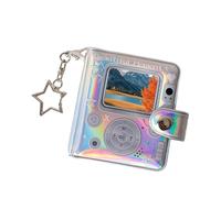 Álbum Llavero,Llaveros Retro Lindos Portátiles Pequeños De Doble Cara | Mini Álbum Fotográfico,Para Familia Niños Navidad Fiestas Vacaciones Memorial Embarazo Nacimiento Crecimiento