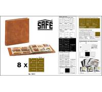 Álbum Maxi Safe 1002 Marrón + 8 Fundas 1011 Para 96 Cartas Billetes Comprobantes