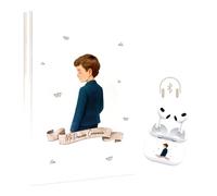 Álbum Mi Primera Comunión con Auriculares Bluetooth Personalizados | Set de Regalo Original para Niño | Ilustrado a Color con Páginas para Firmas, Fotos y Recuerdos | Ideal para Regalo de Familiares,