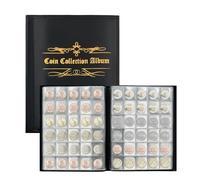 Album Monedas 2 Euros: 480 Bolsillos Monedas Coleccion - Bolsillos para álbumes de Monedas - para Coleccionar Monedas y Monedas de Recuerdo (Black)