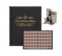 Album Monedas 480 Bolsillos Archivador Monedas Album Monedas 2 Euros Funda de Cuero Artificial Monedas Coleccion para Coleccionistas para Coleccionar álbumes de Fotos y Expositores de Libros