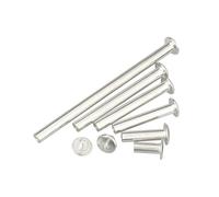 Álbum niquelado/latón, tornillo, cinturón de cuero, billetera, álbum de recortes de fotos, libro de cuentas, poste, encuadernación con tornillos Chicago, remaches(Nickel Plated,5x18mm 10pcs)