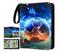 Album para Cartas de Fútbol Álbum de Cromos Futbol Álbum | Album Cromos Futbol 400 Album Cartas Fútbol Cromos 50 Páginas con Funda PU Cromos con Cremallera y Asa