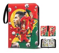 Álbum para Cartas de Fútbol,Card Guardian Binder con 4 Bolsillos y 50pcs Páginas con Capacidad para 400 Tarjetas, Archivador Impermeable para Cartas de Deportivas,Magic,Yu-Gi-Oh, MTG, TCG