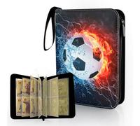 Album para Cartas, Impermeable PU Cartas Album Cromos 50 páginas y 400 Carpeta de Tarjetas Álbum para Varias cartas para Niños Niñas