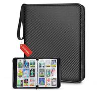 Album para Magic con 9 Bolsillos, 50 Páginas Transparente Impermeable, Cartas Cromos con Cremallera, Archivador para Niños y Niñas