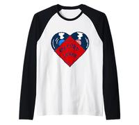 álbum Pop Art discográfico Amante de la música Vintage corazón Retro de los años 60 Camiseta Manga Raglan