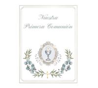 Álbum Primera Comunión gemelos y mellizos - Libro de firmas y recuerdos con árbol de huellas y álbum de fotos: Regalo original - Interior en color - Diseño marinero - Versión Premium