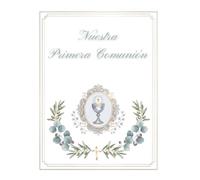 Álbum Primera Comunión gemelos y mellizos - Libro de firmas y recuerdos con árbol de huellas y álbum de fotos: Regalo original - Diseño marinero - Interior en blanco y negro