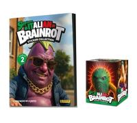 Álbum Skifidol Italian Brainrot Sticker Collection Serie 2 - Juego de cartas coleccionables + caja caja 36 sobres + 5 llaveros Brainrot