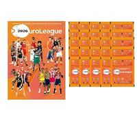 Álbum Vacío (sin Sobres ni Cromos) + 25 Sobres EUROLIGA BASKET Colección de Cromos Stickers 2026 en Español