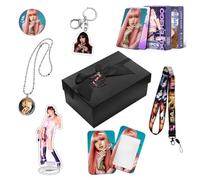 AlbumAlterEgo Caja DE Regalo, Tarjetas Fotográficas Pegatinas Llavero Cordones Collar Insignia(Black 02)