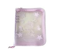 Álbumes coleccionables de tarjetas coleccionables - Protector de fotos transparente A5 con impresión de estrellas - con 20 páginas reemplazables de 4 compartimentos impermeables - para adultos