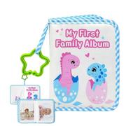 Álbumes de fotos de bebés,Libro de fotos de bebés - Álbum de tela para bebé con estampado de animales y gancho de estrella,Libro de registro de recuerdos, álbumes de fotos familiares para bebés, capac