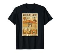 Albuquerque 66 Camisa Retro Town History Hot Air Tram Camiseta