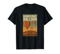 Albuquerque - Camisa de globo retro para festival vintage de montaña Camiseta